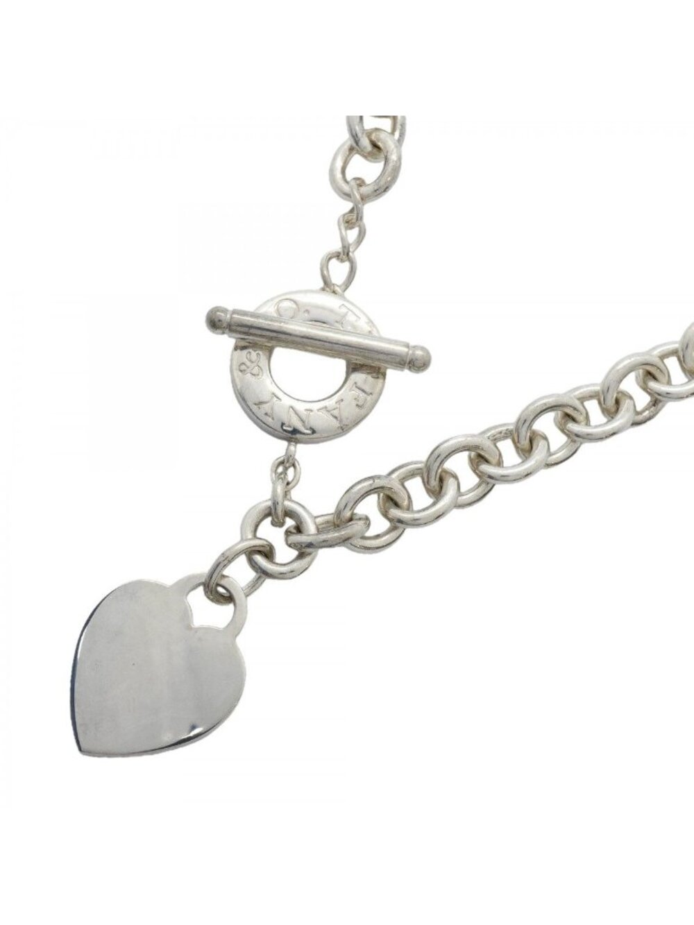 Tiffany & Co Necklace Heart Tag Toggle Silver